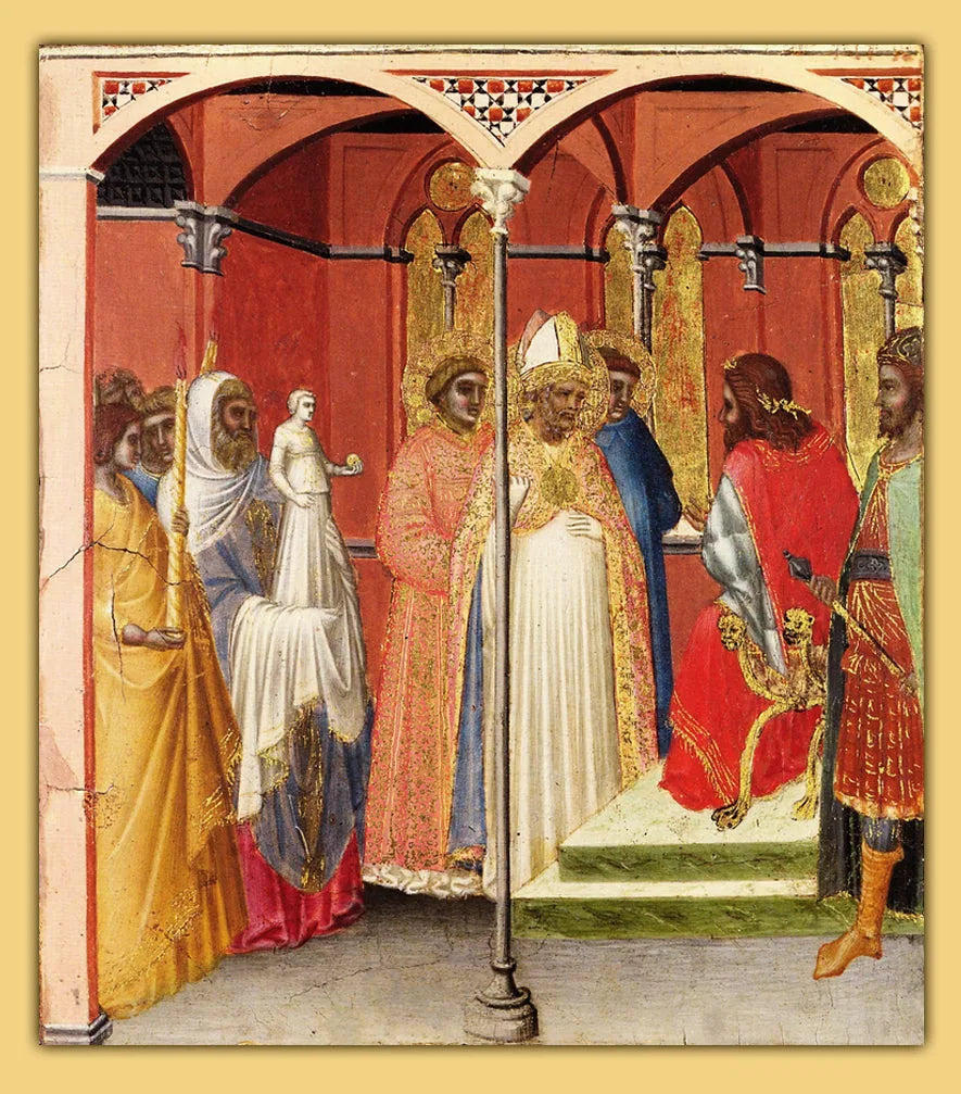 Saint Sabin ennen Toscanan kuvernööriä (?) - Pietro Lorenzetti