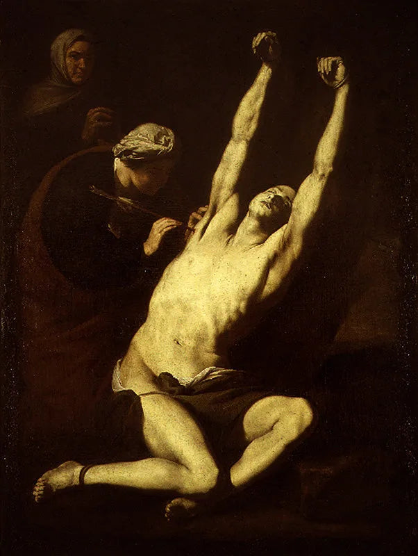 Pyhä Sebastianus avustettuna Pyhä Irene - Jusepe de Ribera