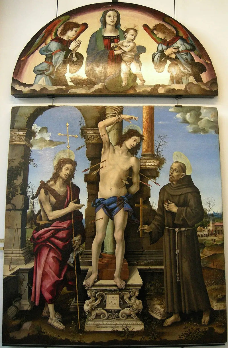 Pyhä Sebastianus Marian ja Lapsen kanssa - Filippino Lippi