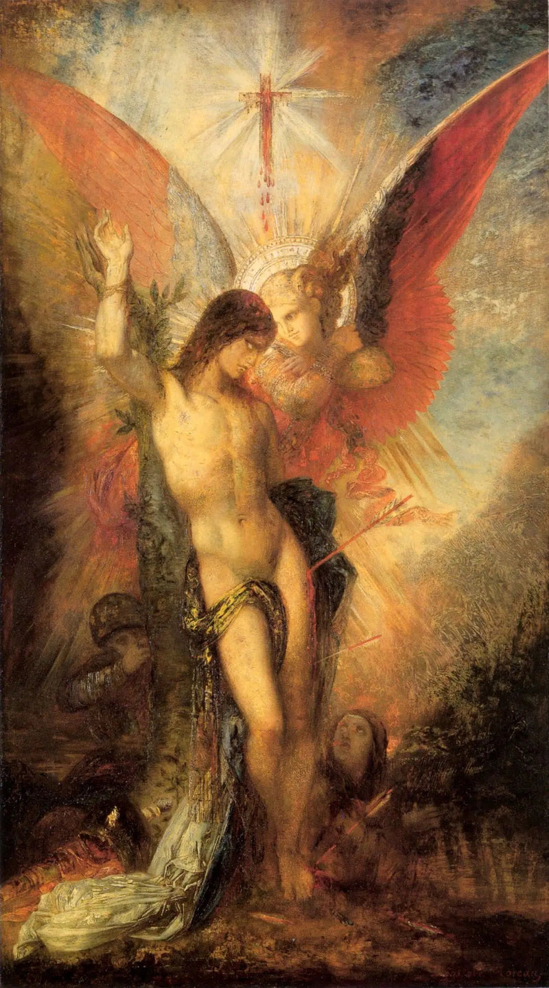 Saint-Sébastien ja enkeli - Gustave Moreau