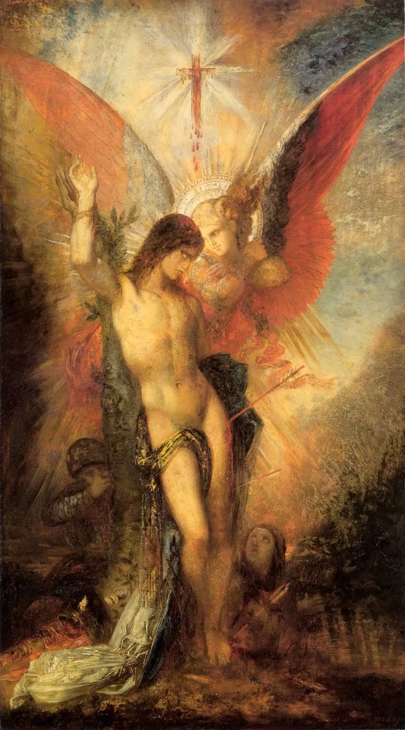 Saint-Sébastien ja enkeli - Gustave Moreau