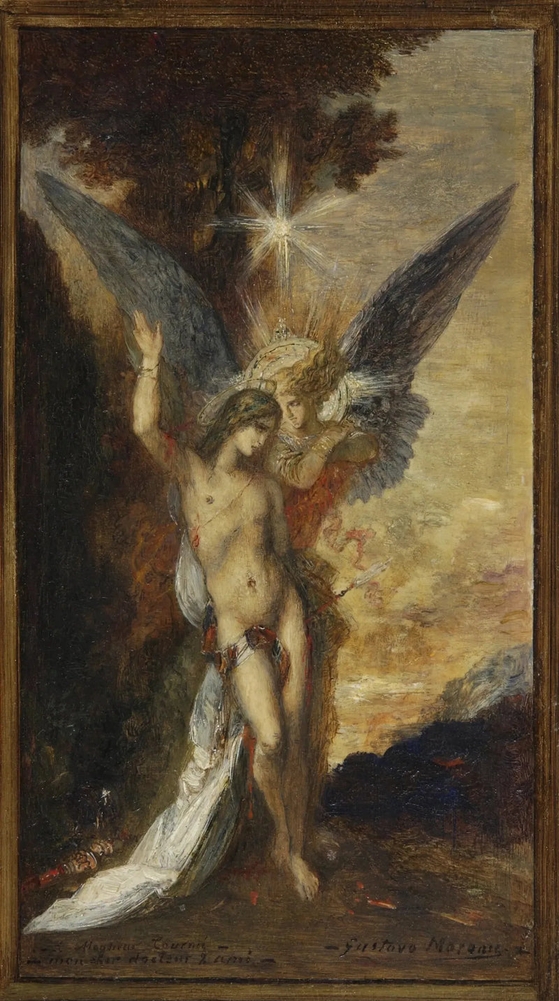 Saint-Sébastien ja enkeli - Gustave Moreau