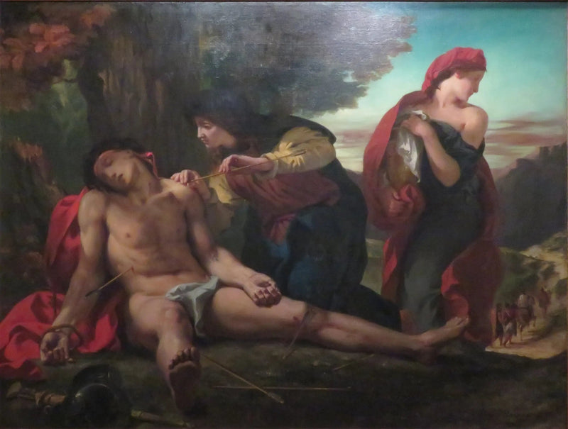 Pyhä Sebastian, jota auttavat pyhät naiset - Eugène Delacroix