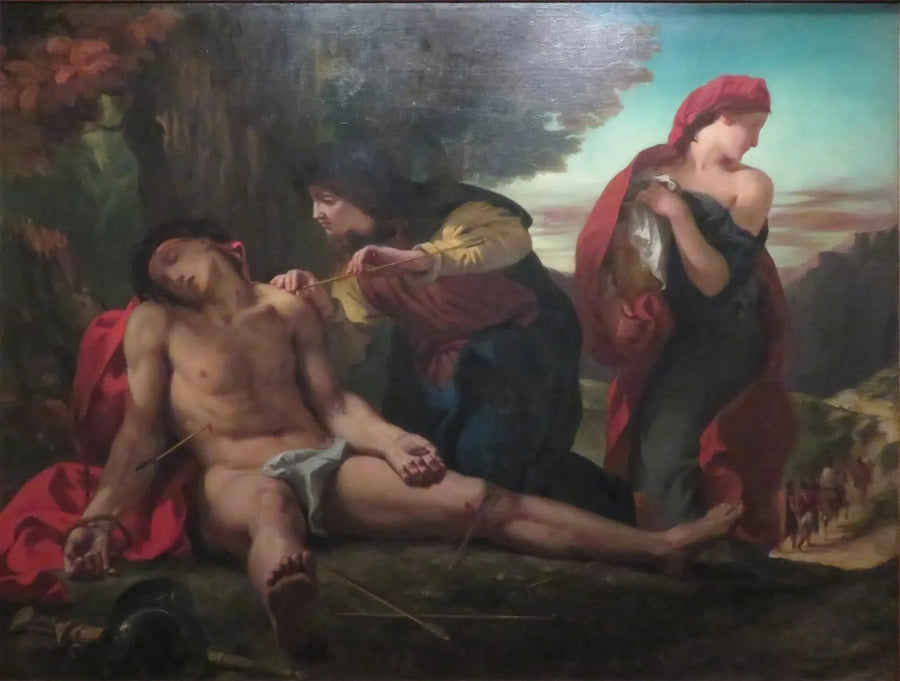 Pyhä Sebastian, jota auttavat pyhät naiset - Eugène Delacroix
