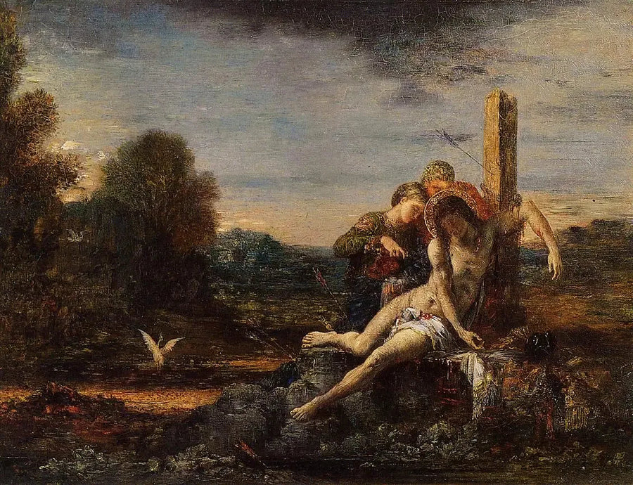 Pyhäin naisten hoitama Pyhä Sebastianus - Gustave Moreau