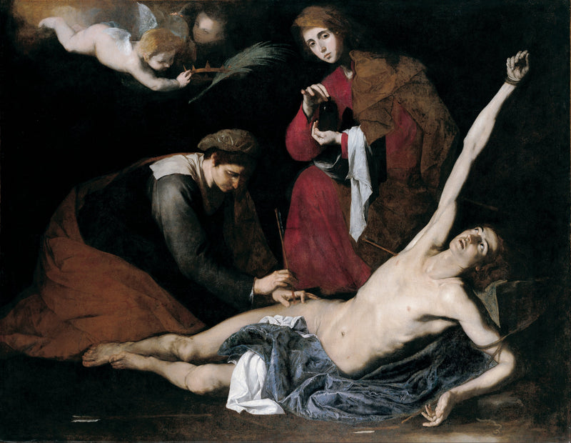 Pyhäin naisten hoitama Pyhä Sebastianus - Jusepe de Ribera
