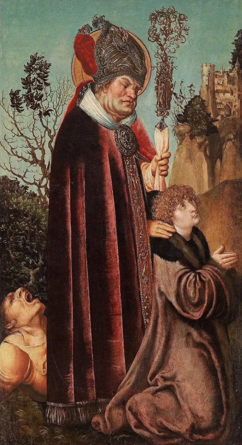 Pyhä Valentin ja lahjoittaja polvillaan - Lucas Cranach vanhempi