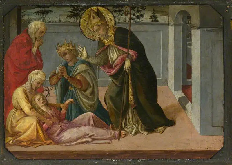 Pyhä Zeno riisuu pahan vallasta Gallienuksen tyttären - Fra Filippo Lippi