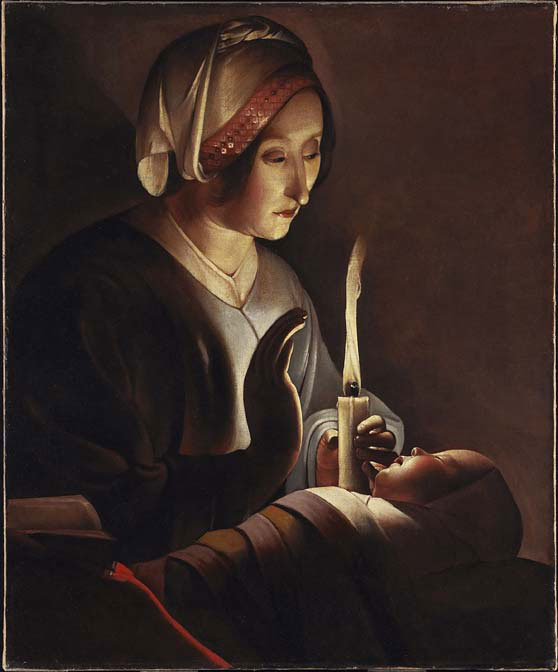 Pyhä Anna ja Jeesus-lapsi - Georges de La Tour