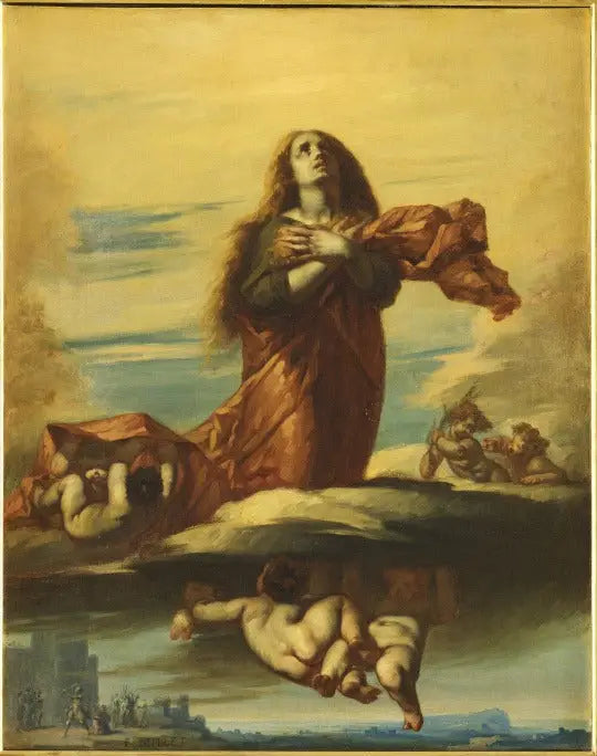 Pyhä Barbra taivaan valtakunnassa - Jean-François Millet