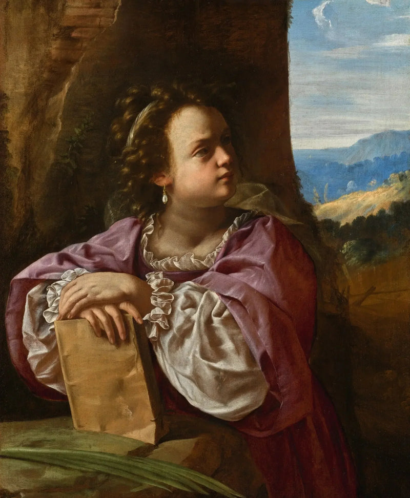 Pyhittäjä Katariina Aleksandriasta - Artemisia Gentileschi