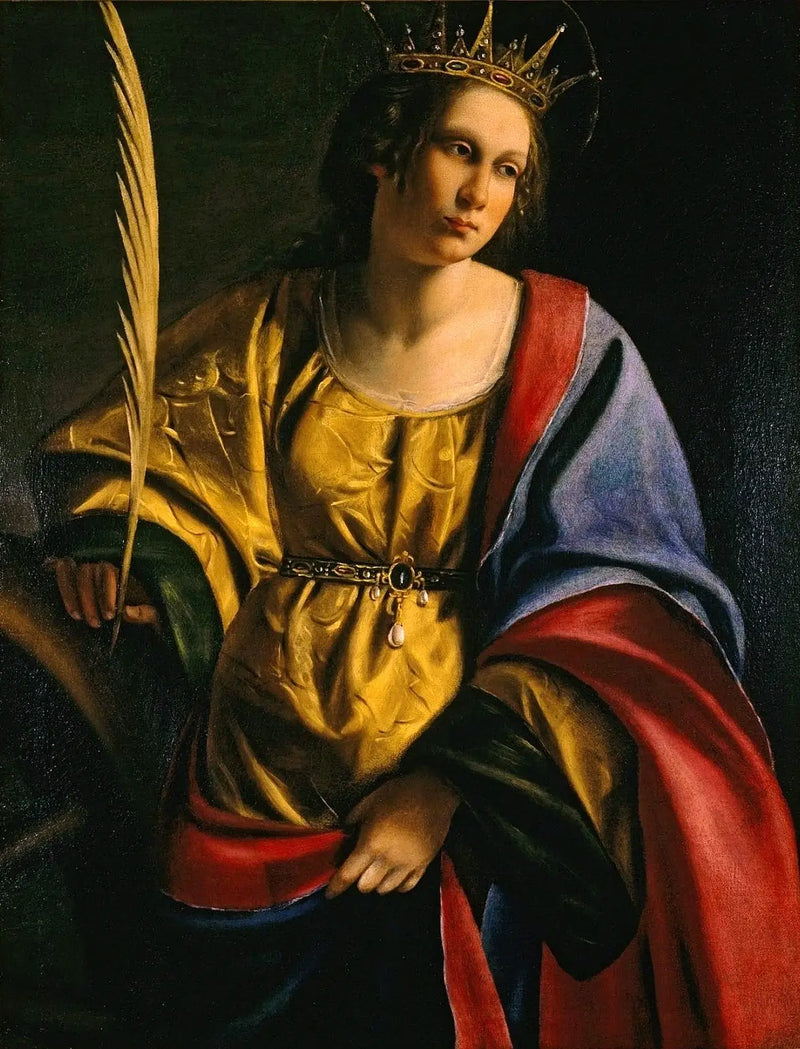 Pyhittäjä Katariina Aleksandriasta - Artemisia Gentileschi