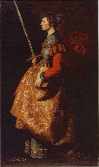 Pyhittäjä Katariina Aleksandriasta - Francisco de Zurbarán