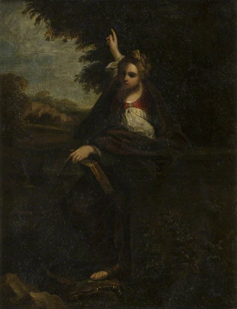 Pyhä Katariina maisemassa - Annibale Carracci