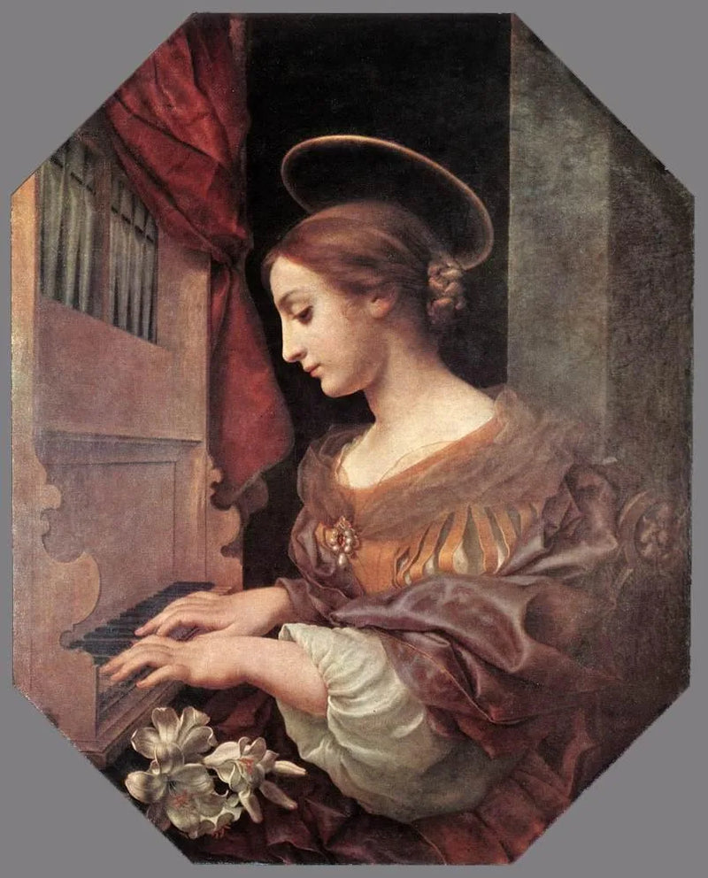 Pyhä Cecilia urkujen äärellä. - Carlo Dolci