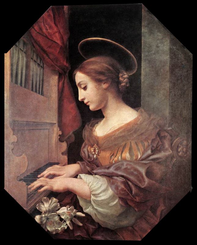 Pyhä Cecilia urkujen äärellä - Carlo Dolci