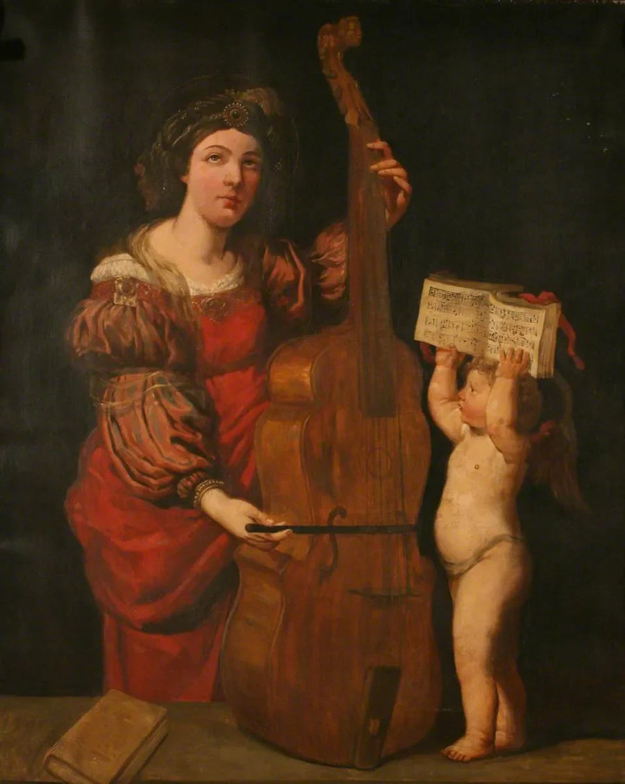 Pyhän Cecilian soittamassa viulua - Domenichino