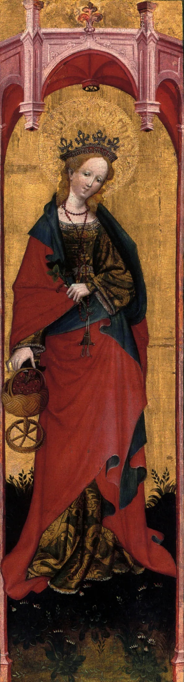 Pyhä Dorothée Sainte-Walburgen kirkosta Soestissa, tabernakkelin sivuosa - Conrad von Soest