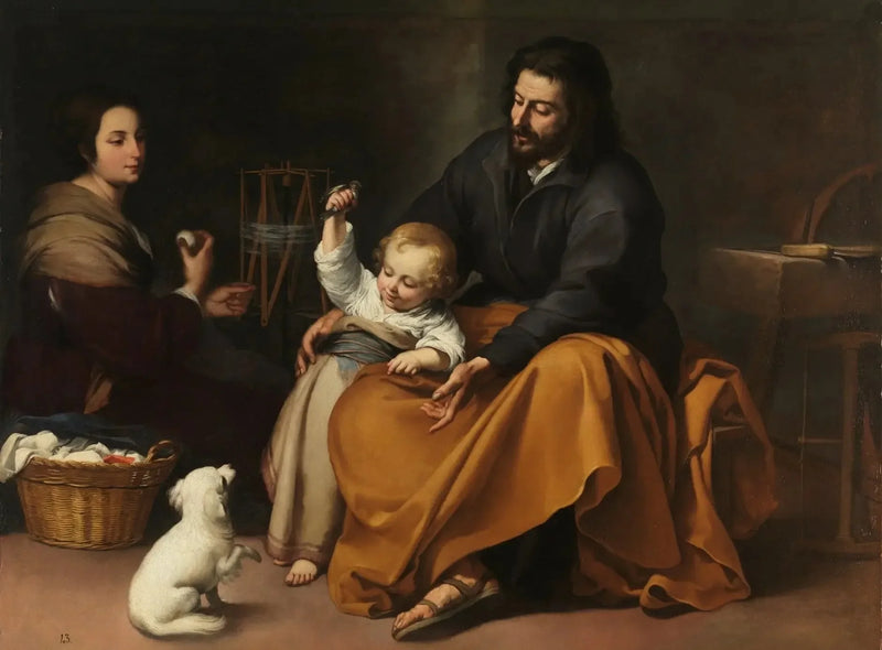 Pyhä perhe pienellä linnulla - Bartolomé Esteban Murillo