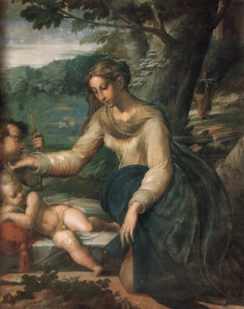 Pyhä perhe pienen pyhän Johanneksen kanssa - Parmigianino