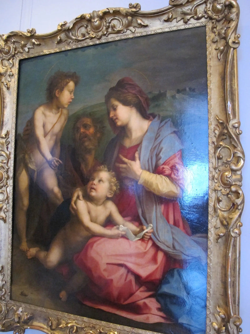 Pyhä perhe ja pyhä Johannes Kastaja - Andrea del Sarto