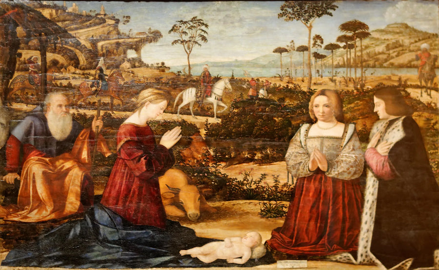 Pyhä perhe ja lahjoittajat - Vittore Carpaccio