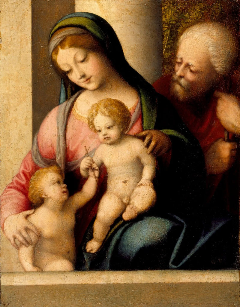 Pyhä perhe ja Pyhä Johannes - Antonio da Correggio