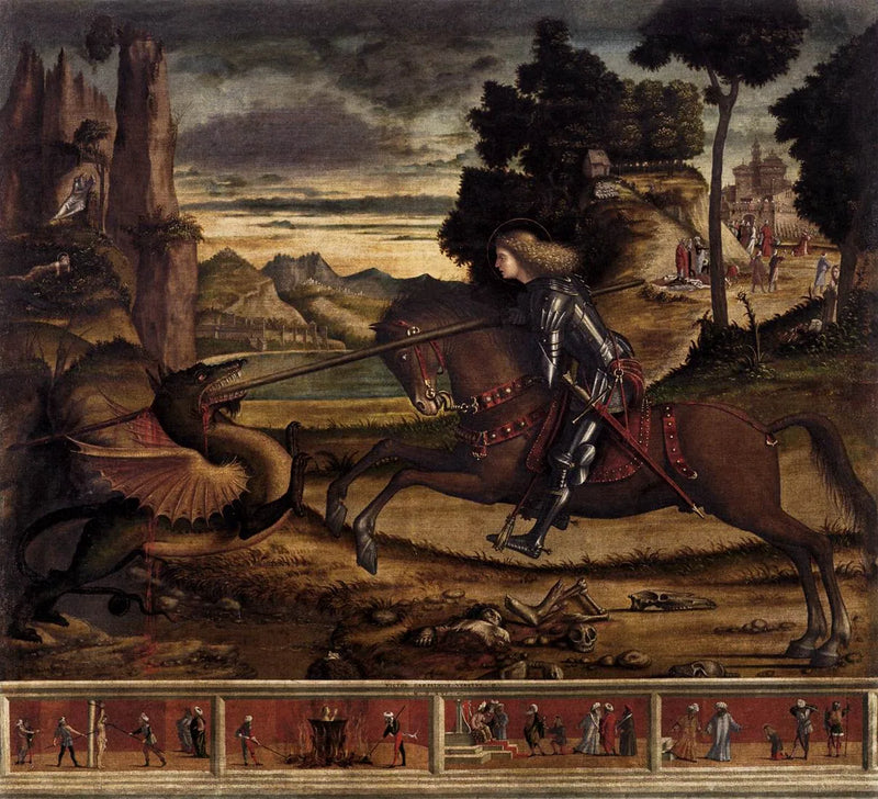 Pyhä Yrjö taistelee lohikäärmettä vastaan - Vittore Carpaccio