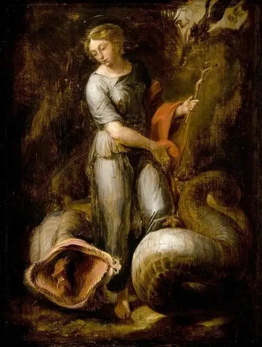 Pyhä Margareeta ja lohikäärme - David Teniers nuorempi
