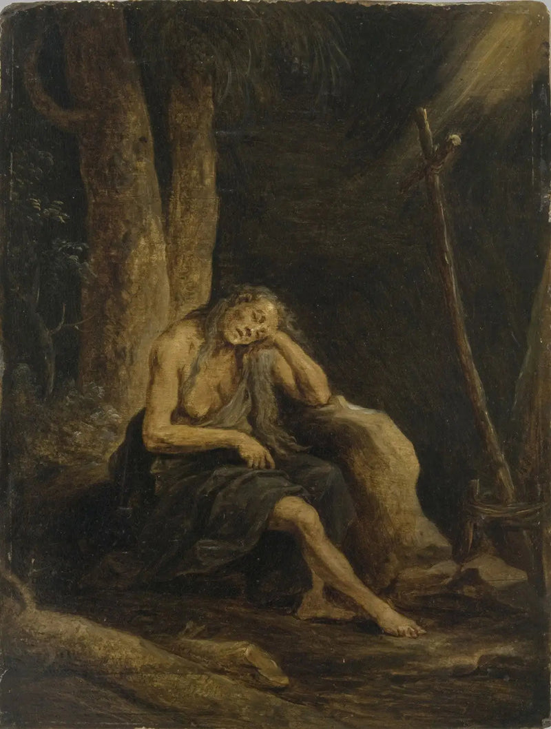 Pyhä Marie Egyptiläinen autiomaassa - David Teniers nuorempi