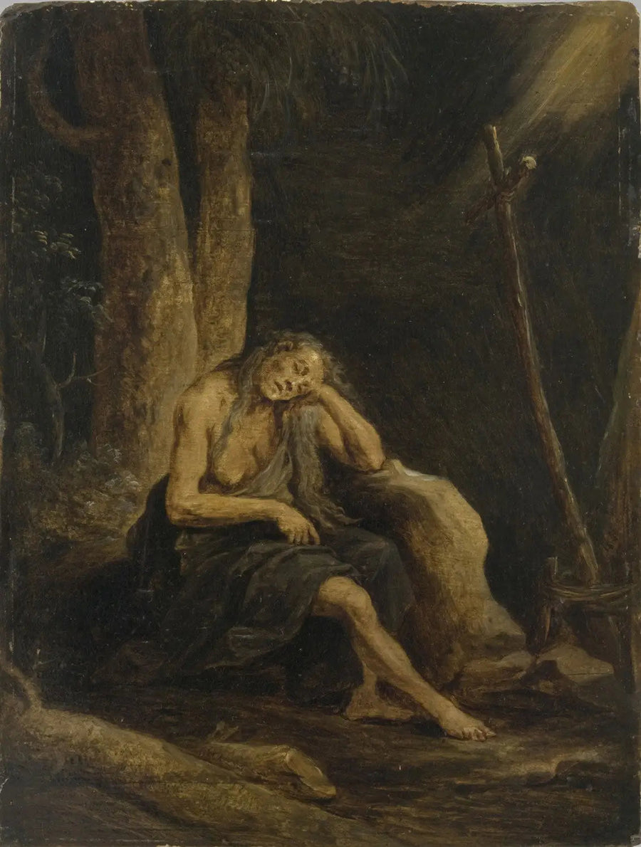 Pyhä Marie Egyptiläinen autiomaassa - David Teniers nuorempi