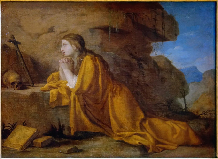 Pyhä Marie-Madeleine rukouksessa - Eustache Le Sueur