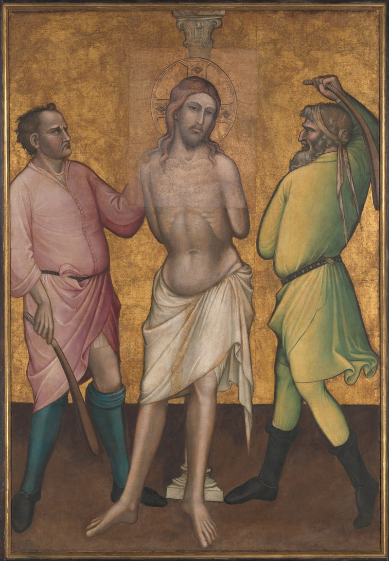 Pyhä Marie-Magdalena pitää ristiinnaulitsemista; (takapuolella) La Laulutus - Spinello Aretino