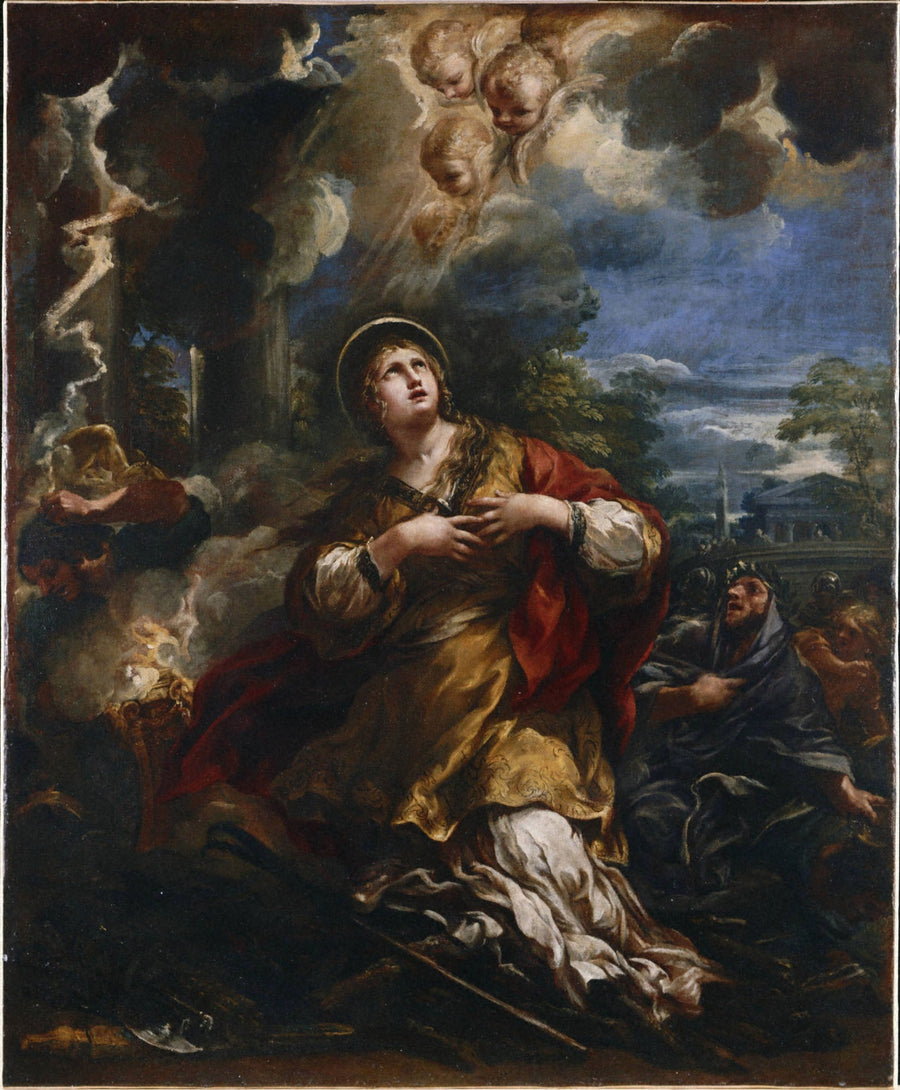 Pyhä Martta kieltäytyy palvomasta jumalankuvia - Pietro da Cortona