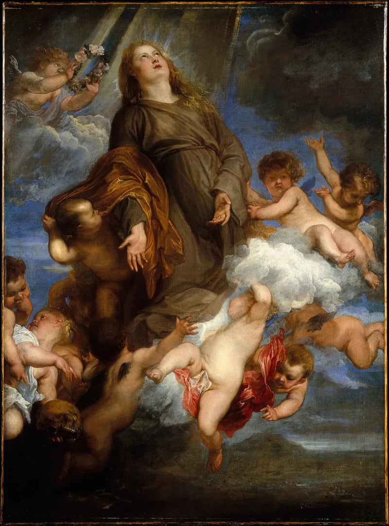 Pyhä Rosalia rukoilemassa Palermon ruttoon sairastuneiden puolesta - Antoine van Dyck