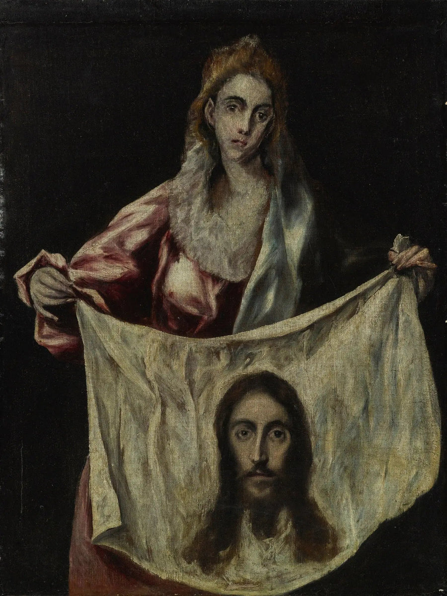 Sainte Véronique vuokraajana huivistä - El Greco