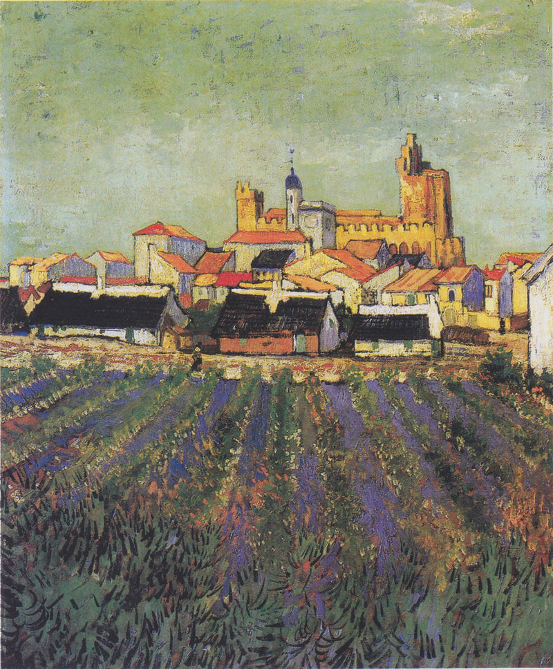 Näkymä Saintes-Maries-de-la-Meristä - Vincent van Gogh