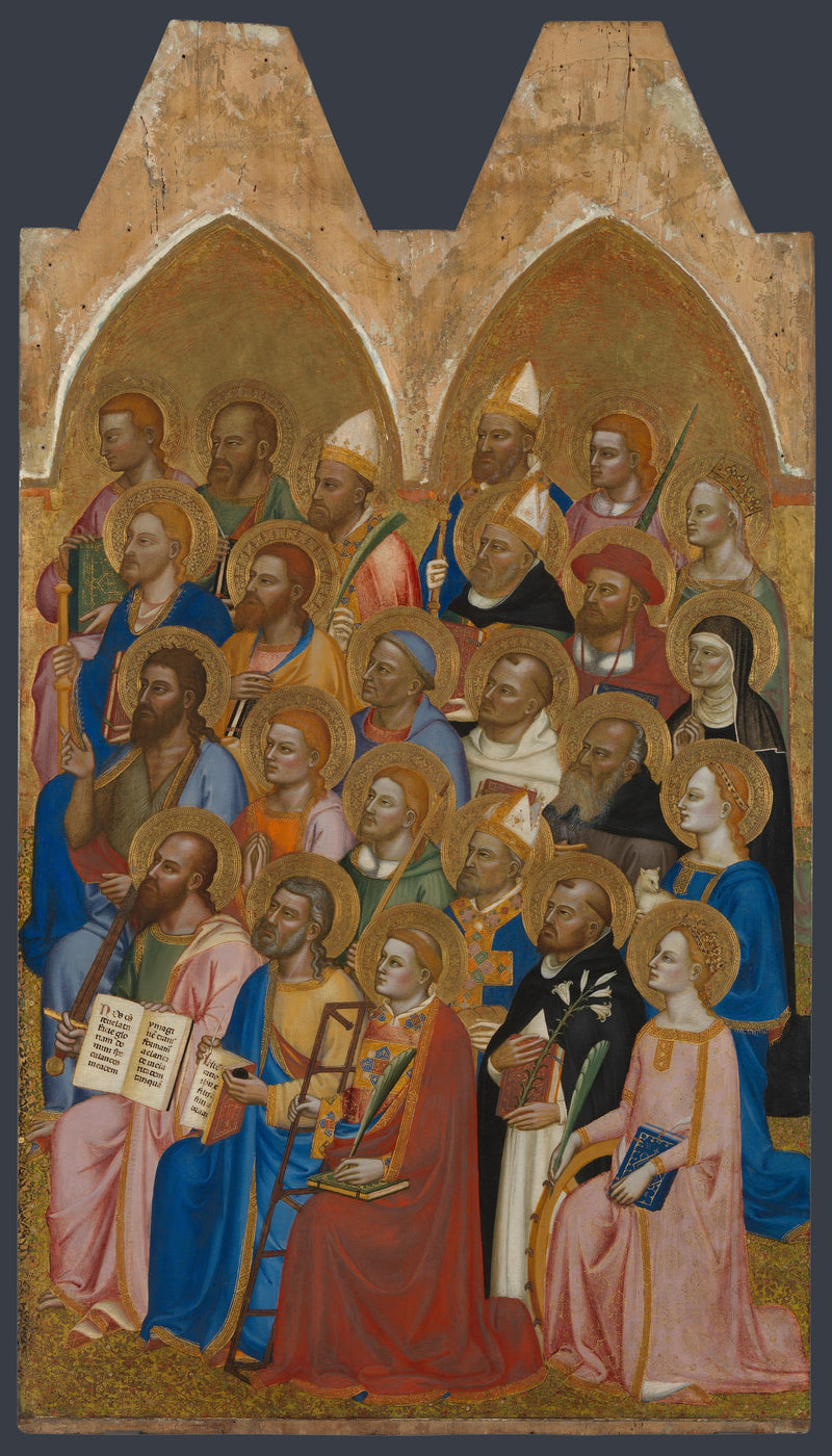 Pyhäin palvojat: Oikea pääpaneeli - Jacopo di Cione