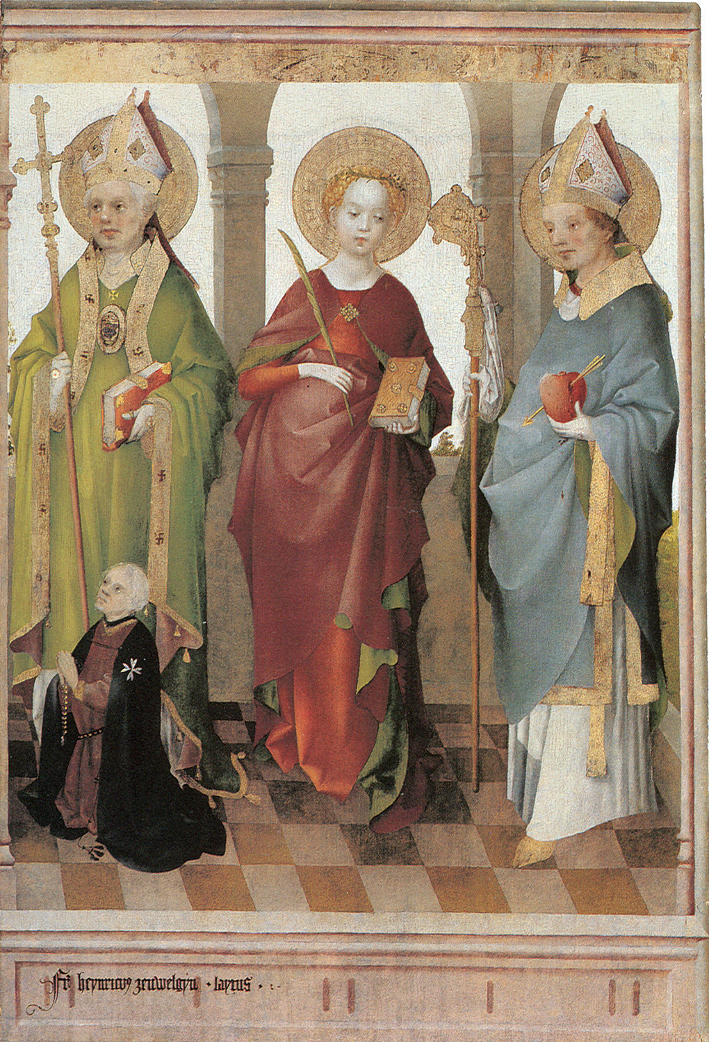 Saints Ambroise Cécile et Augustin - Stefan Lochner - Alpha Reproduction