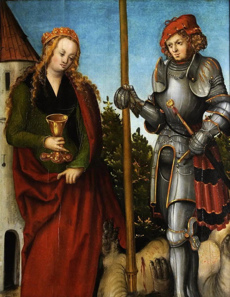 Pyhimykset Georges ja Barbara - Lucas Cranach vanhempi