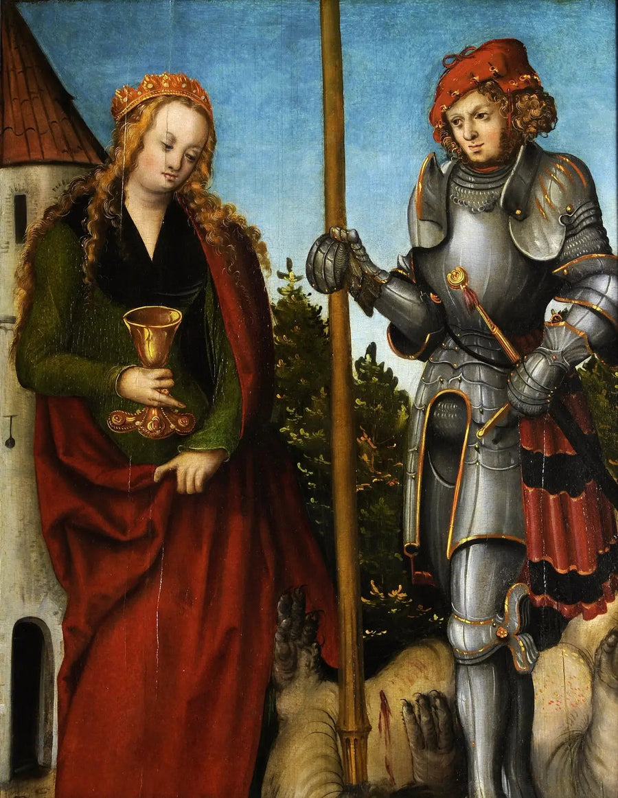 Pyhimykset Georges ja Barbara - Lucas Cranach vanhempi