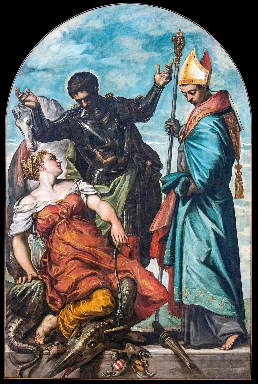 Pyhimykset Georges ja Louis de Toulouse - Jacopo Tintoretto