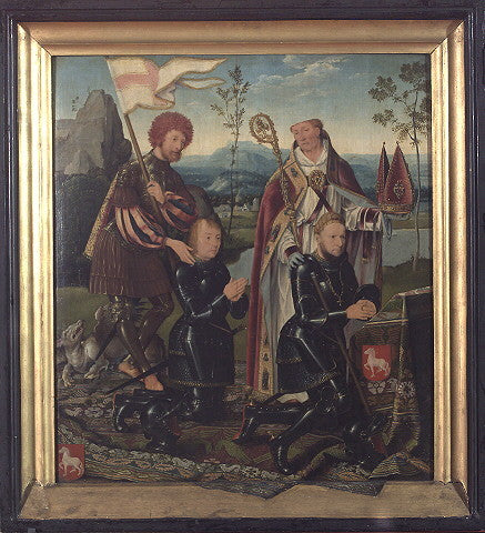 Pyhimykset Georges ja Nicasius sekä Georg ja Nicasius Hackeney - Joos van Cleve