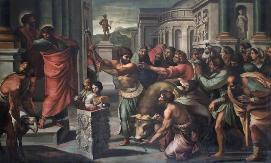 Pyhät Paavali ja Barnabas Lystressa - Raphael Sanzio