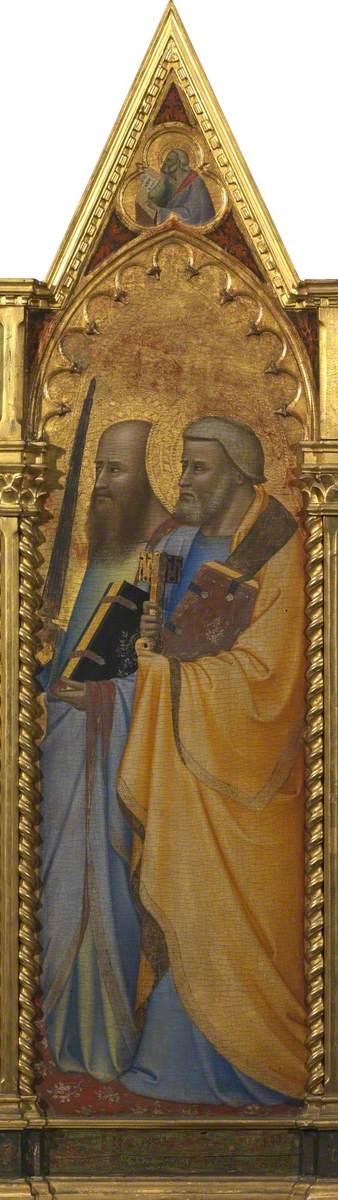 Pyhät Pietari ja Paavali (polyptykki, nelilevyinen paneeli 4/5) - Bernardo Daddi