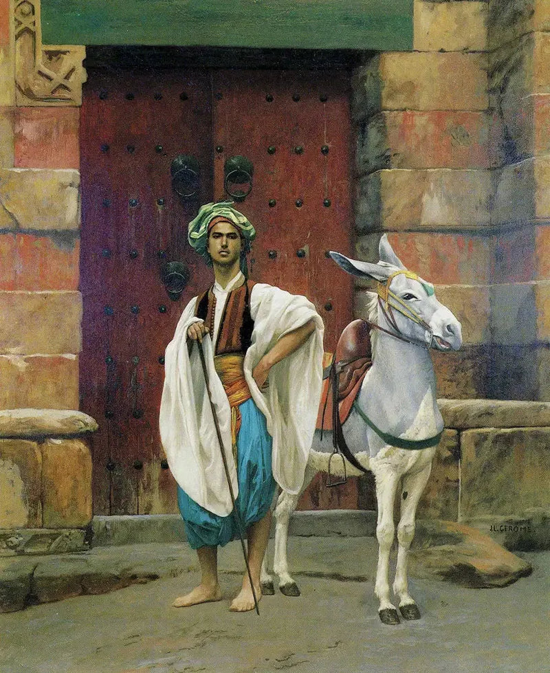 Saïs ja hänen aasin - Jean-Léon Gérôme