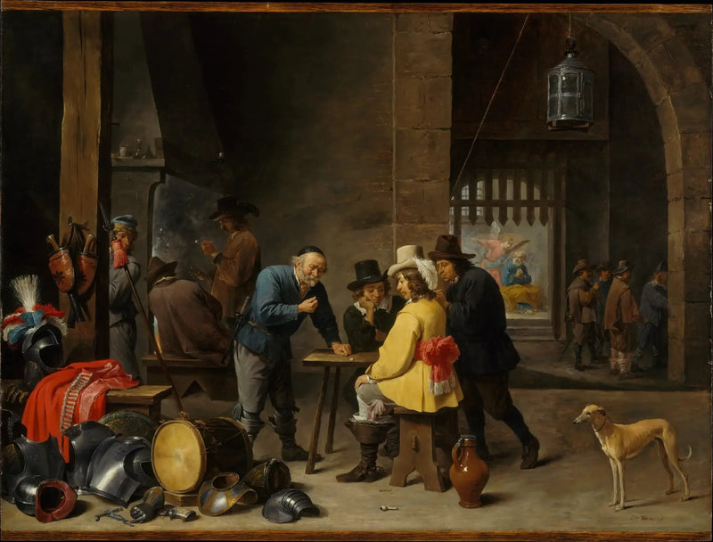 Vartiohuone ja Pyhän Pietarin vapauttaminen - David Teniers nuorempi
