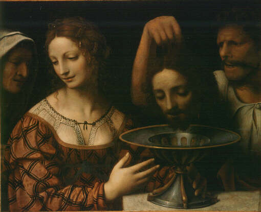 Salomé pyhän Johanneksen Kastajan päällä - Bernardino Luini
