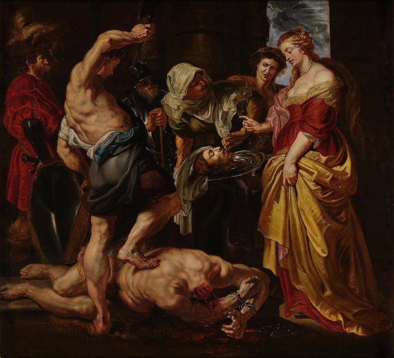 Salomé saa Johannes Kastajan pään hirttäjän käsistä - Peter Paul Rubens