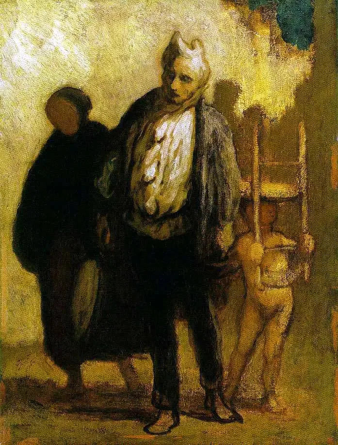 Kiertävät sirkusartisteet - Honoré Daumier